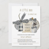 Little Boo Farmhouse Kissen Halloween Babydusche Einladung (Vorderseite)