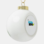 Little Boo Funny Retro Keramik Kugel-Ornament (Links)