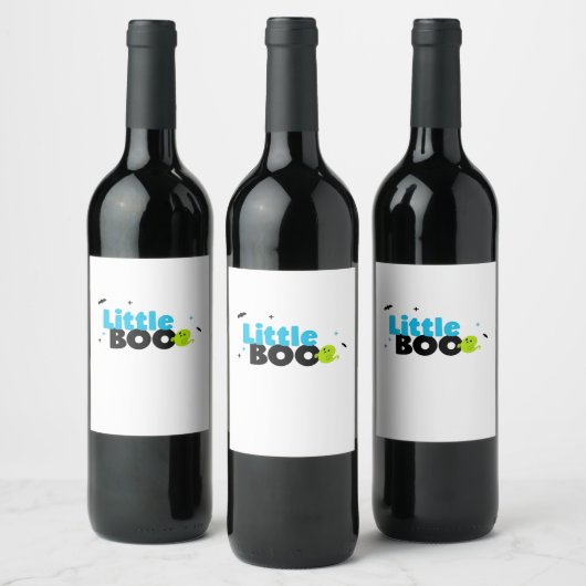 Little Boo Funny Retro Weinetikett (Flaschen)
