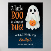 Little boo Geist Kürbiskuppel Halloween Babydusche Poster (Vorne)