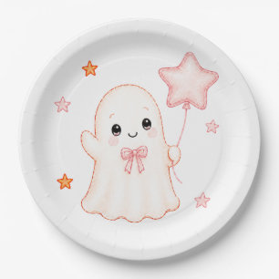 Little Boo Geist   Mädchen Halloween-Baby-Party Pappteller