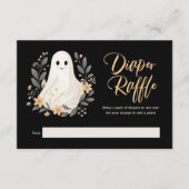 Little Boo Ghost Baby Dusche Windelwanner Raffle Begleitkarte (Vorderseite)