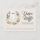 Little Boo Ghost Baby Dusche Windelwanner Raffle Begleitkarte (Vorderseite)