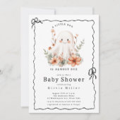 Little Boo Ghost Baby Shower Einladung (Vorderseite)
