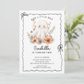 Little Boo Ghost Birthday Einladung (Stehend Vorderseite)