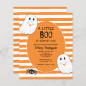 Little Boo Ghost Budget Halloween Baby Dusche (Vorne/Hinten)