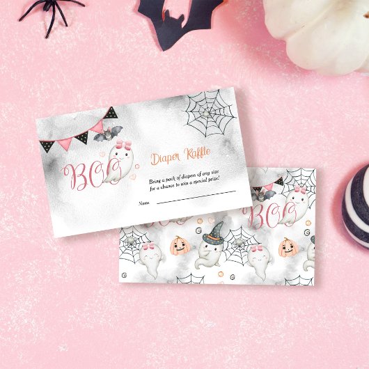 Little Boo Ghost Girl Dusche Windel Windeln Raffel Begleitkarte