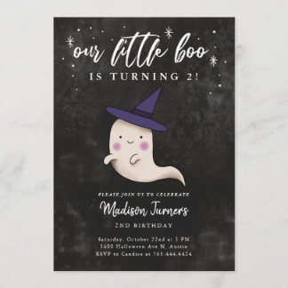 Little Boo Ghost Girl Halloween Geburtstagsparty Einladung