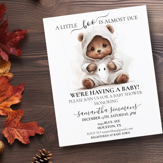 Little Boo Ghost Halloween Baby Bear