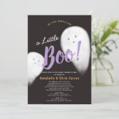 Little Boo Ghost Halloween Baby Show by Mail Einladung (Stehend Vorderseite)