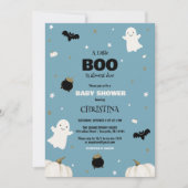 Little Boo Ghost Halloween Baby Shower Einladung (Vorderseite)