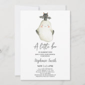 Little Boo Ghost Halloween Baby Shower Einladung (Vorderseite)