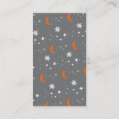 Little Boo Ghost Halloween Diaper Raffle Visitenkarte (Rückseite)