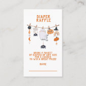 Little Boo Ghost Halloween Diaper Raffle Visitenkarte (Vorderseite)