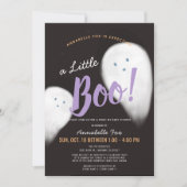 Little Boo Ghost Halloween Drive-by Baby Shower Einladung (Vorderseite)