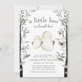 Little Boo Ghost Halloween Fall Baby Dusche Einladung (Vorderseite)