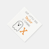Little Boo Ghost Halloween Geburtstag Serviette (Ecke)