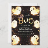 Little Boo Ghost Halloween Kinderdusche Einladung (Vorderseite)