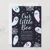 Little Boo Ghost Halloween Kinderdusche Einladung (Vorderseite)