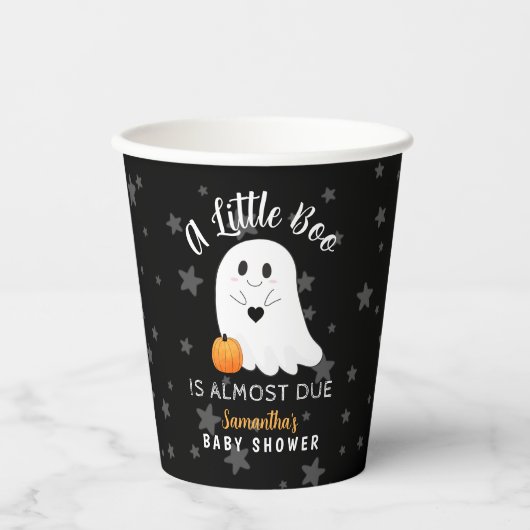 Little Boo Ghost Halloween Kinderdusche Pappbecher (Vorderseite)