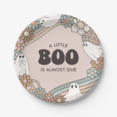Little Boo Ghost Halloween Kinderdusche Pappteller (Vorderseite)