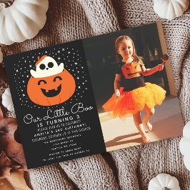 Little Boo Ghost Halloween Kindergeburtstag Foto Einladung