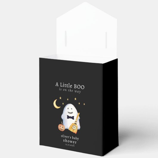 Little Boo Ghost Hollaween Baby Shower Geschenkschachtel (Offen)