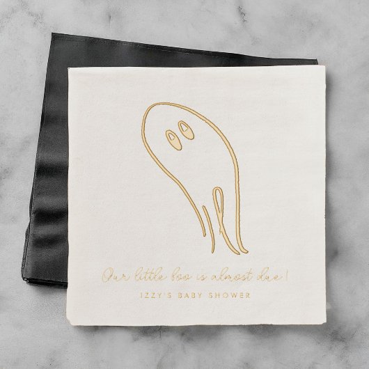 Little Boo Ghost Illustration Servietten Mit Folie