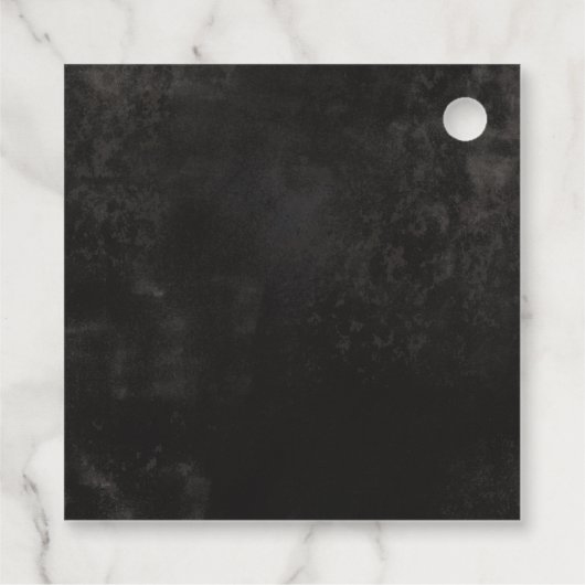 Little Boo Ghost mit Hexenhut-Baby-Dusche Geschenkanhänger (Rückseite)