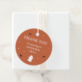 Little Boo Ghost Orange Baby Dusche Vielen Dank Geschenkanhänger (Beispiel)