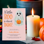 Little boo ghost pumpkin Halloween baby shower Einladung
