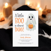 Little boo ghost pumpkin Halloween baby shower Einladung