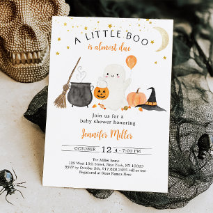 Little Boo Ghost Pumpkin Halloween Baby Shower Einladung