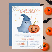 Little Boo Ghost Pumpkin Halloween Baby Shower Einladung