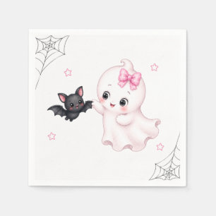 Little Boo Ghost Rosa Halloween-Baby-Party Serviette