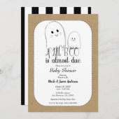 Little BOO Ghost Rustikales Halloween Baby Dusche Einladung (Vorne/Hinten)
