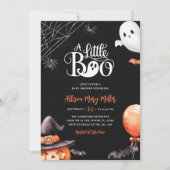 Little Boo Ghost Spooky Kinderdusche Einladung (Vorderseite)