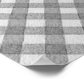 Little Boo Gingham Baby Dusche Begrüßungszeichen Poster (Ecke)