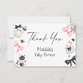 Little Boo Girl Baby Dusche Vielen Dank Karte (Vorderseite)