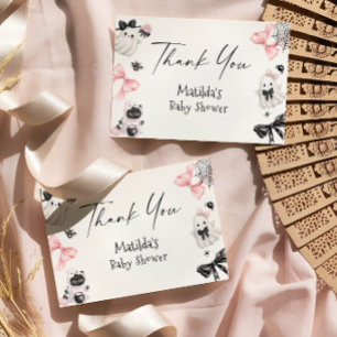 Little Boo Girl Baby Dusche Vielen Dank Karte