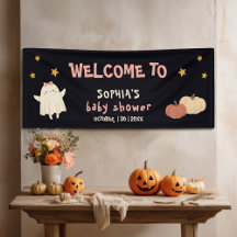 Little Boo Girl Halloween Baby Dusche Willkommen