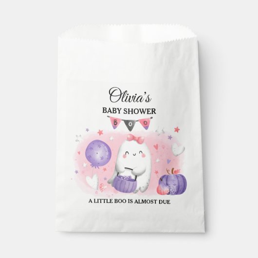 Little Boo Girl Halloween Baby Shower Fevor Bags Geschenktütchen (Vorderseite)