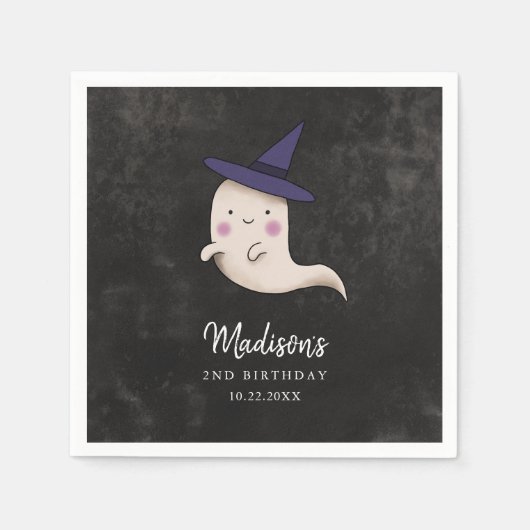 Little Boo Girls Halloween Geburtstagsparty Serviette (Vorderseite)