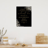 Little Boo Gothic Baby Dusche Begrüßungszeichen Poster (Küche)