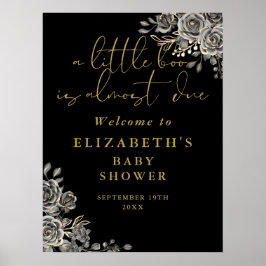 Little Boo Gothic Baby Dusche Begrüßungszeichen Poster