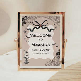 Little Boo Gothic Baby Dusche Begrüßungszeichen Poster
