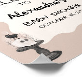 Little Boo Gothic Baby Dusche Begrüßungszeichen Poster (Ecke)