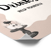 Little Boo Gothic Baby Duschtränke signieren Poster (Ecke)