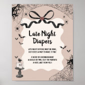 Little Boo Gothic Baby Spate Night Diapers signier Poster (Vorne)