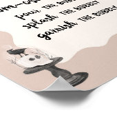 Little Boo Gothic BabyShower Envelope Station Zeic Poster (Ecke)